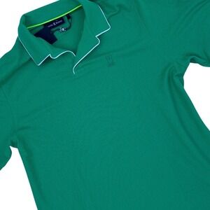 Psycho Bunny Jaxon Soft Pique Camp Collar Polo Mens 7 XL Simply Green MT0100006